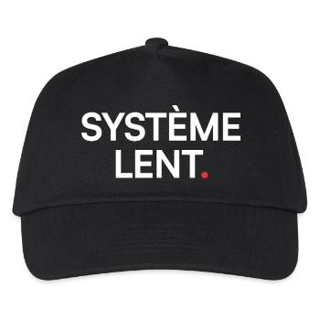 Slow system, humor, fatigue, work - Kids’ Baseball Cap - black - Front