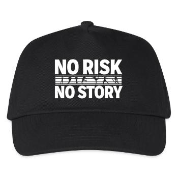 NO RISK NO STORY Sports Adventure Statement - Kids’ Baseball Cap - black - Front