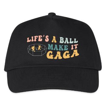 Life's A Ball Make It Gaga - Kids’ Baseball Cap - black - Front