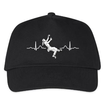 Battement de cœur de Boulderer Bloc Bloc - Casquette de baseball Enfant - noir - Devant