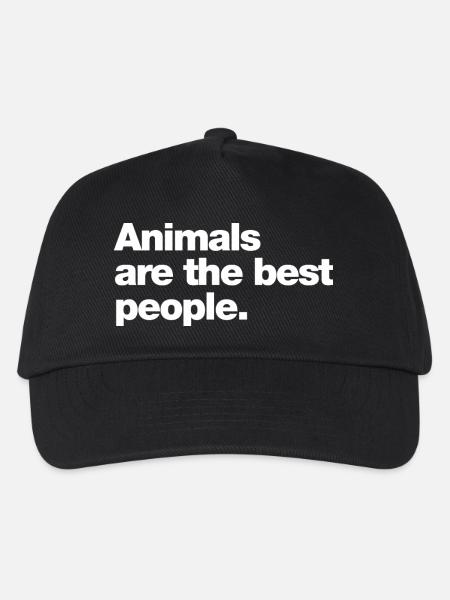 Tiere sind die besten Menschen - Kinder Basecap - Schwarz