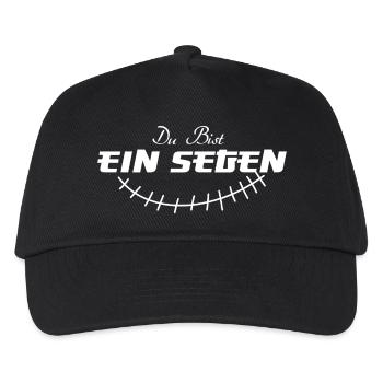 SEGEN – Spirituelles Statement Mode - Kinder Basecap - Schwarz - Vorne