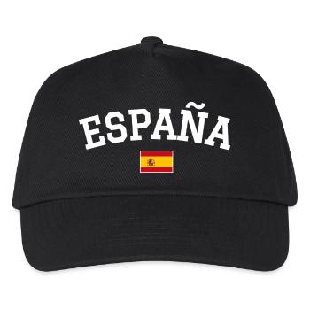 Drapeau espagnol Dessin blanc - Casquette de baseball Enfant - noir - Devant