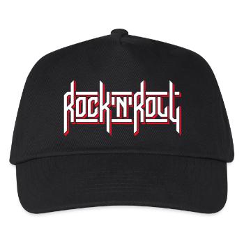 Rock'N'Roll Custom Typography Logo - Kids’ Baseball Cap - black - Front