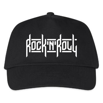 Rock'N'Roll Custom Typography Logo - Kids’ Baseball Cap - black - Front