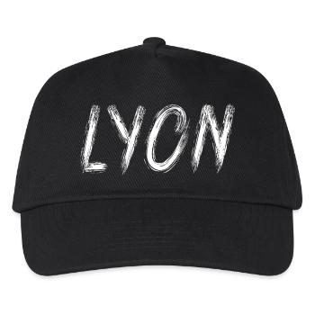 Lyon en lettres brush - Casquette de baseball Enfant - noir - Devant