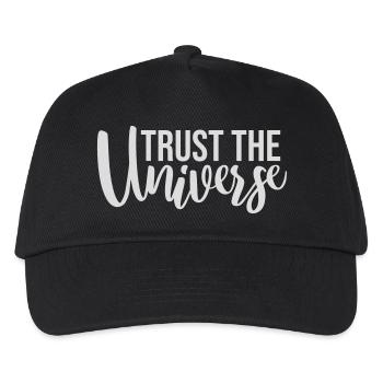 Trust The Universe Spiritual Universe Quote Logo - Kids’ Baseball Cap - black - Front