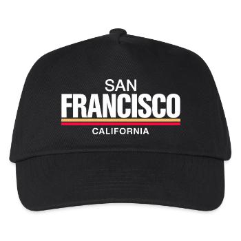 San Francisco California Retro - Kids’ Baseball Cap - black - Front
