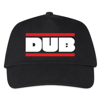 DUB Bold Wordmark with Red Bars - Kids’ Baseball Cap - black - Front