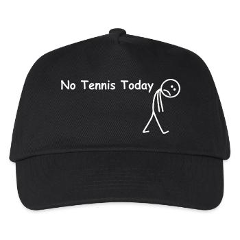 No tennis today – funny tennis player - Kids’ Baseball Cap - black - Front