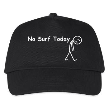 No surfing today – funny surfer - Kids’ Baseball Cap - black - Front
