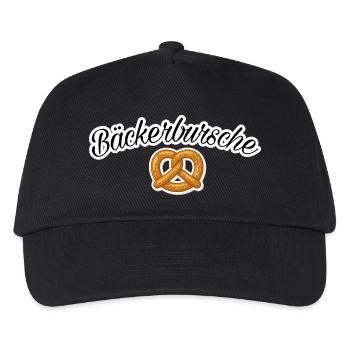 Bäckerbursche - Kinder Basecap - Schwarz - Vorne