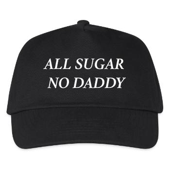 all sugar no daddy (weiß) - Kinder Basecap - Schwarz - Vorne