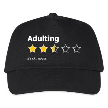 Erwachsenwerden. Es ist okay, denke ich - Kinder Basecap - Schwarz - Vorne