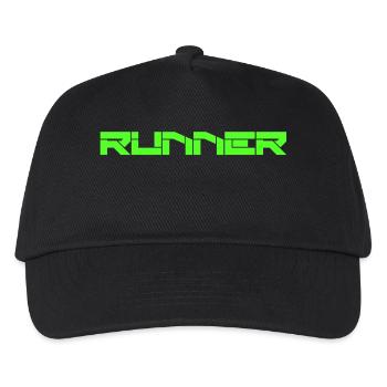 Coureur - coureur en vert - Casquette de baseball Enfant - noir - Devant