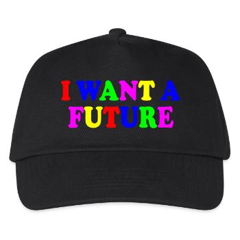 I want a future - Kinder Basecap - Schwarz - Vorne
