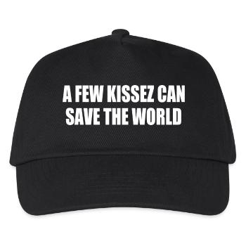 a few kissez can save the world - Kids’ Baseball Cap - black - Front