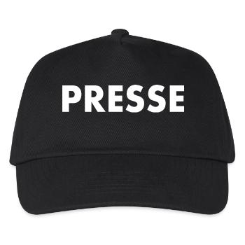 Presse - Kinder Basecap - Schwarz - Vorne