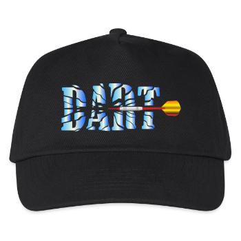 Dart Dartpfeil Geschenk - Kinder Basecap - Schwarz - Vorne