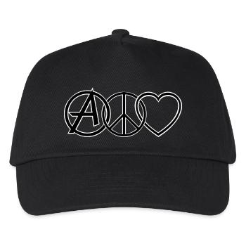 ANARCHY PEACE & LOVE - Kids’ Baseball Cap - black - Front