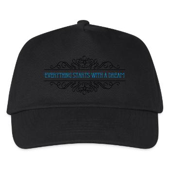 Everything starts with a dream - Kinder Basecap - Schwarz - Vorne