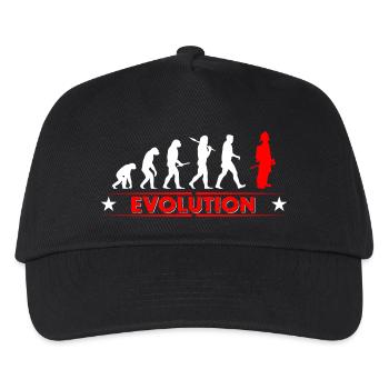 Fire evolution - red/white - Kids’ Baseball Cap - black - Front