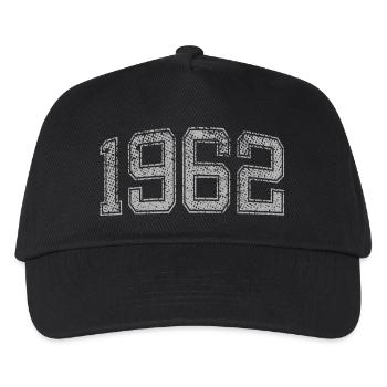 1962 Jahrgang - Kinder Basecap - Schwarz - Vorne