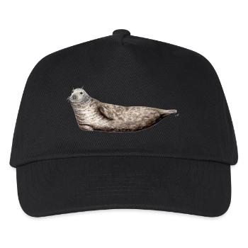 Phoque gris - gris Seal - Phoque gris - Casquette de baseball Enfant - noir - Devant