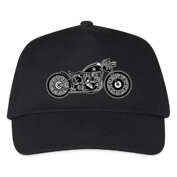 Chopper / moto bobber 09_schwarz blanc - Casquette de baseball Enfant - noir - Devant