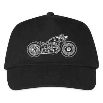 Chopper / moto bobber 09_weiß - Casquette de baseball Enfant - noir - Devant