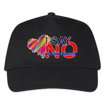I say NO to Hate & Racism - Kinder Basecap - Schwarz - Vorne