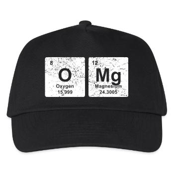 OMG CAP Mütze Snapback chemische Elemente Geschenk - Kinder Basecap - Schwarz - Vorne