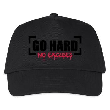 Go Hard No Excuses - Casquette de baseball Enfant - noir - Devant