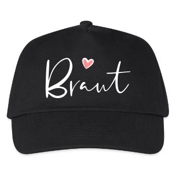 Braut Herz Junggesellinnenabschied Geschenk - Kinder Basecap - Schwarz - Vorne