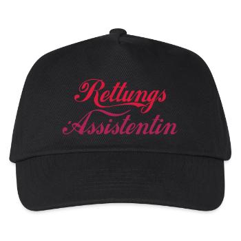 Rettungs-Assistentin mittig - Kinder Basecap - Schwarz - Vorne
