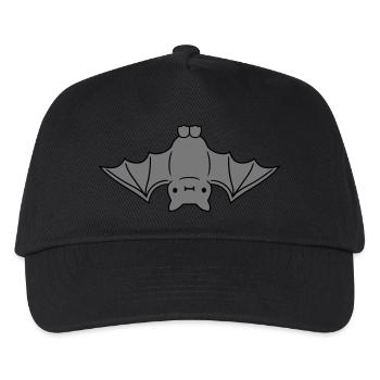 suesse kleine fledermaus haengt - Kinder Basecap - Schwarz - Vorne
