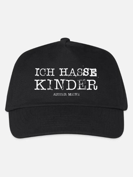 Ich hasse Kinder ausser meine Geschenk - Kinder Basecap - Schwarz