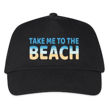 Plage - Casquette de baseball Enfant - noir - Devant