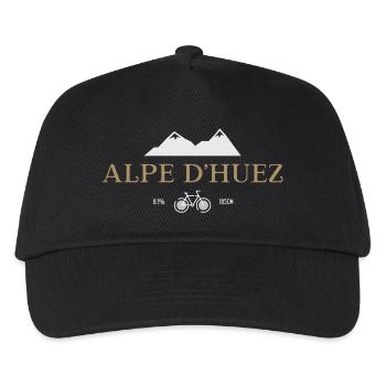 Alpe D'Huez - Kinder Basecap - Schwarz - Vorne