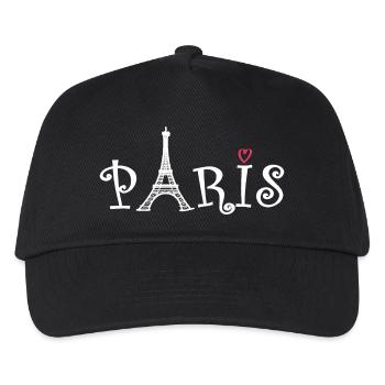 Paris (Paris) - Kinder Basecap - Schwarz - Vorne