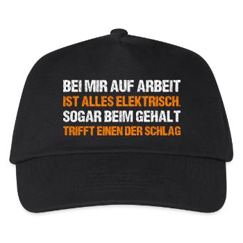 BEI MIR AUF ARBEIT - Kinder Basecap - Schwarz - Vorne