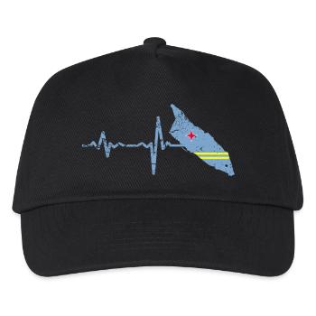 Heartbeat Aruba gift - Kids’ Baseball Cap - black - Front