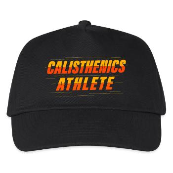 Calisthenics Athlete Motiv - Kinder Basecap - Schwarz - Vorne