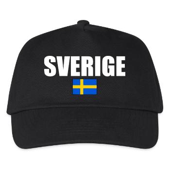 Sverige - Kinder Basecap - Schwarz - Vorne