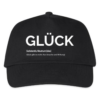 Glück - Kinder Basecap - Schwarz - Vorne