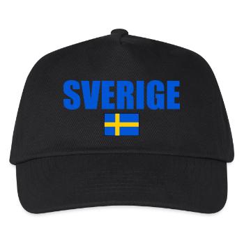 Sverige - Kinder Basecap - Schwarz - Vorne
