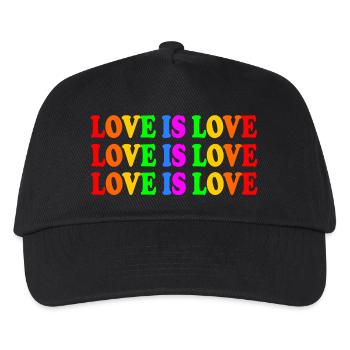 Love is love - Kinder Basecap - Schwarz - Vorne