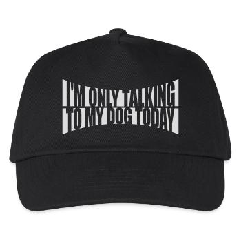 only talking to dog - Kids’ Baseball Cap - black - Front
