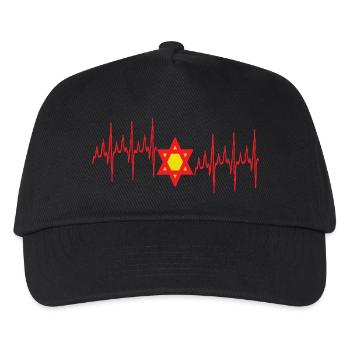 L’étoile de David sur les signaux cardiaques. - Casquette de baseball Enfant - noir - Devant