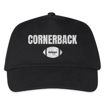 Cornerback Grunge Football - Kids’ Baseball Cap - black - Front